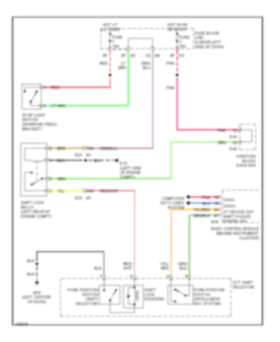 Shift Interlock Wiring Diagram for Nissan Maxima S 2014