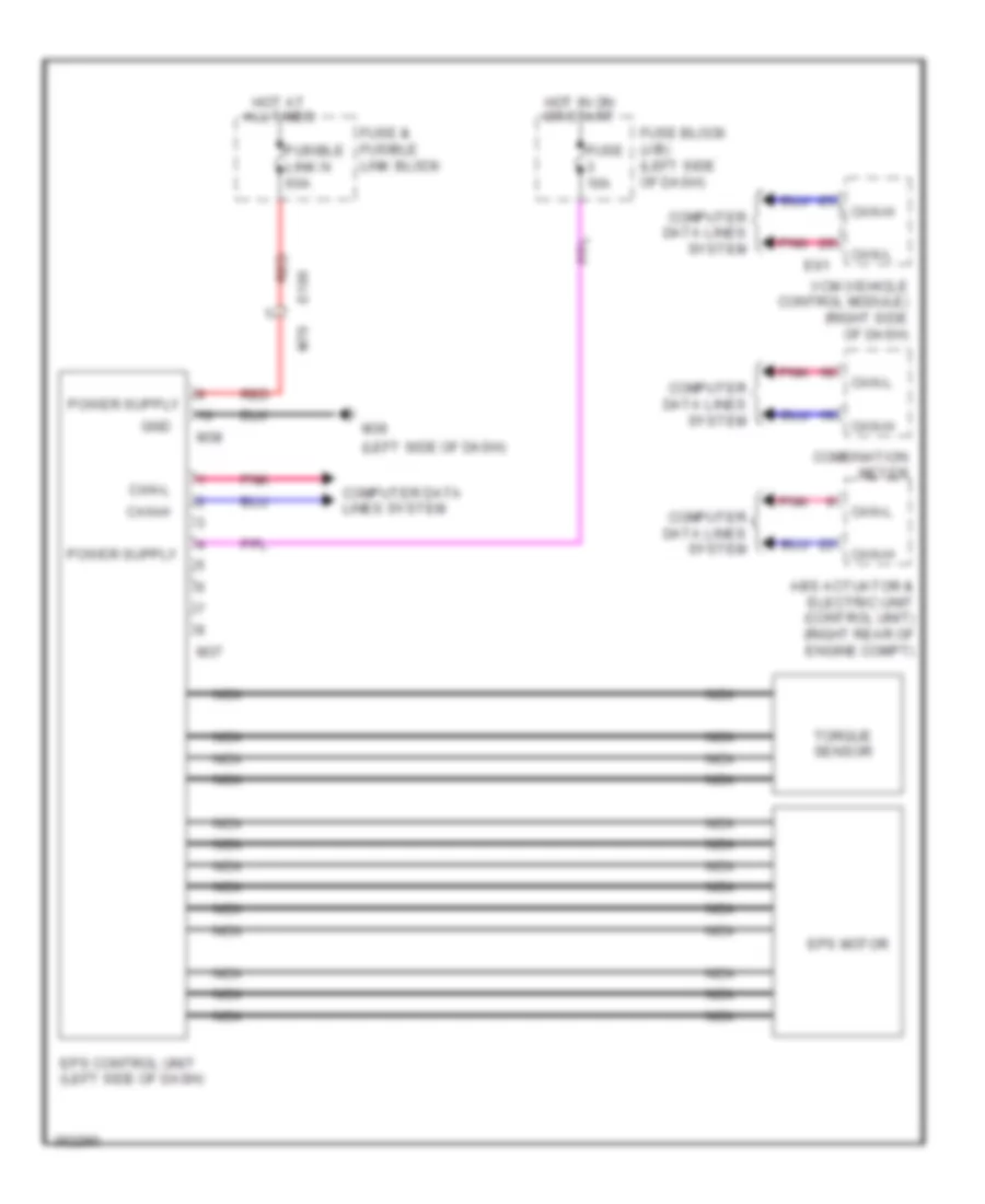 Electronic Power Steering Wiring Diagram for Nissan Leaf SV 2011