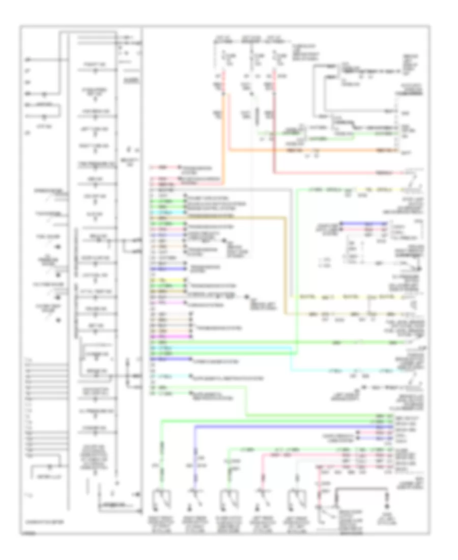 Instrument Cluster Wiring Diagram for Nissan Pathfinder S 2012