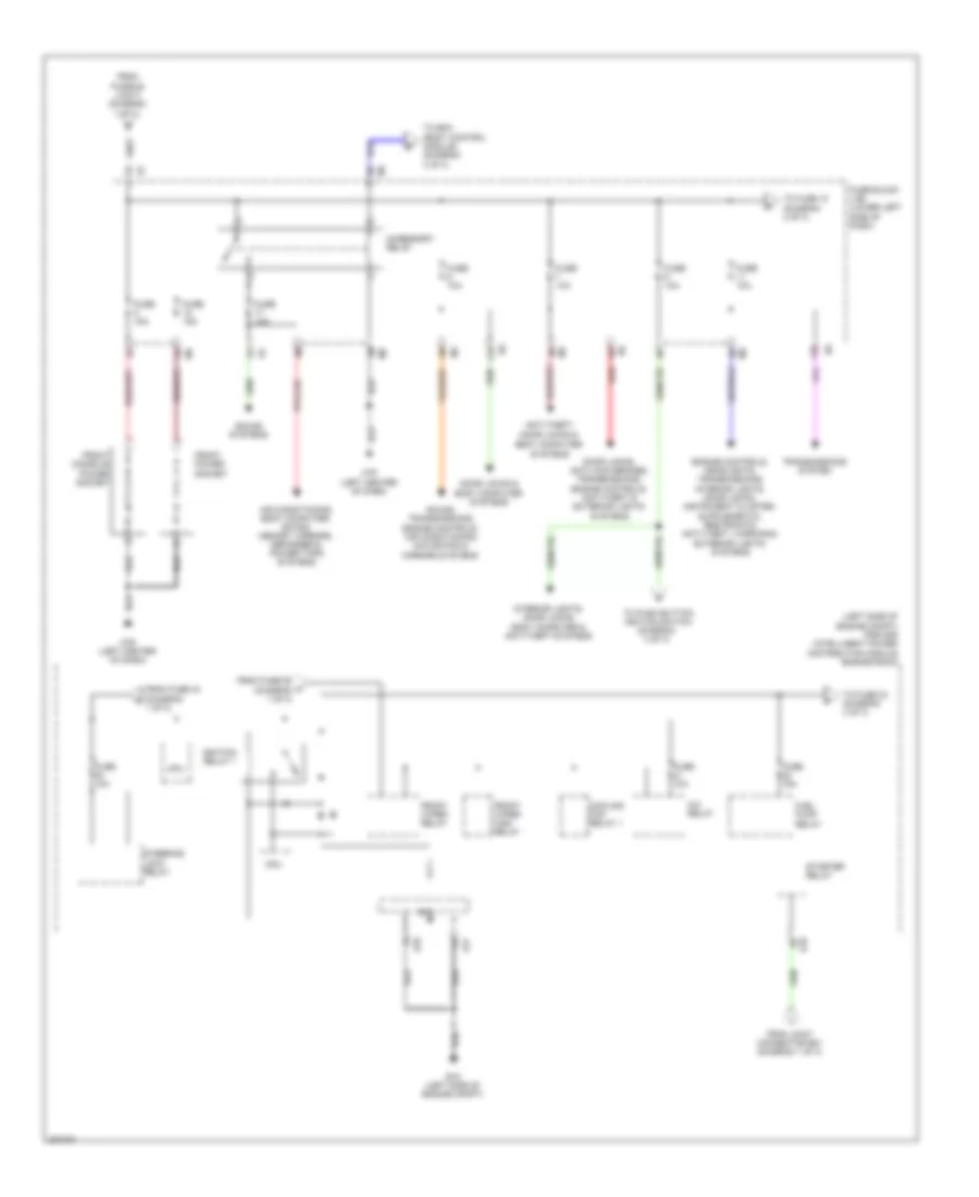 Power Distribution Wiring Diagram (2 of 3) for Nissan Maxima S 2009
