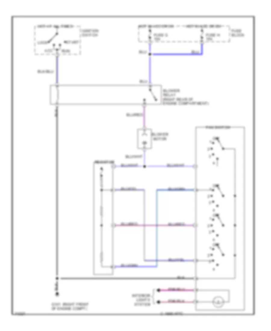 Heater Wiring Diagram for Nissan Pathfinder XE 1995