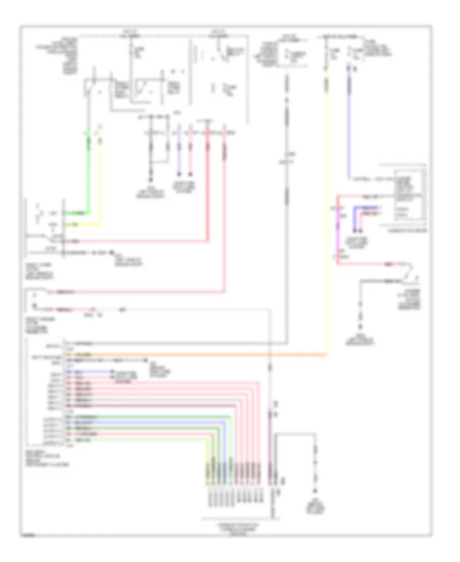 Электросхема стеклоочистителя, дворников и омывателя для Nissan Maxima SV 2011