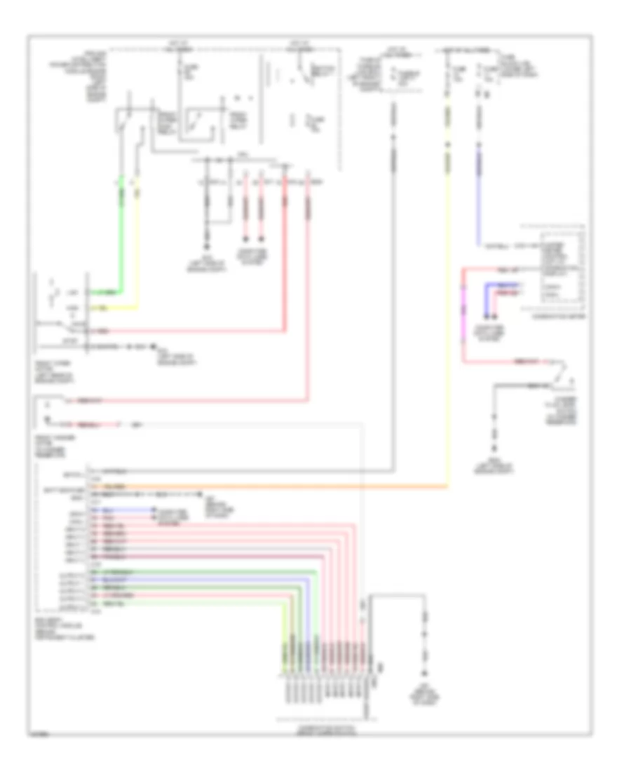 Электросхема стеклоочистителя, дворников и омывателя для Nissan Maxima SV 2009