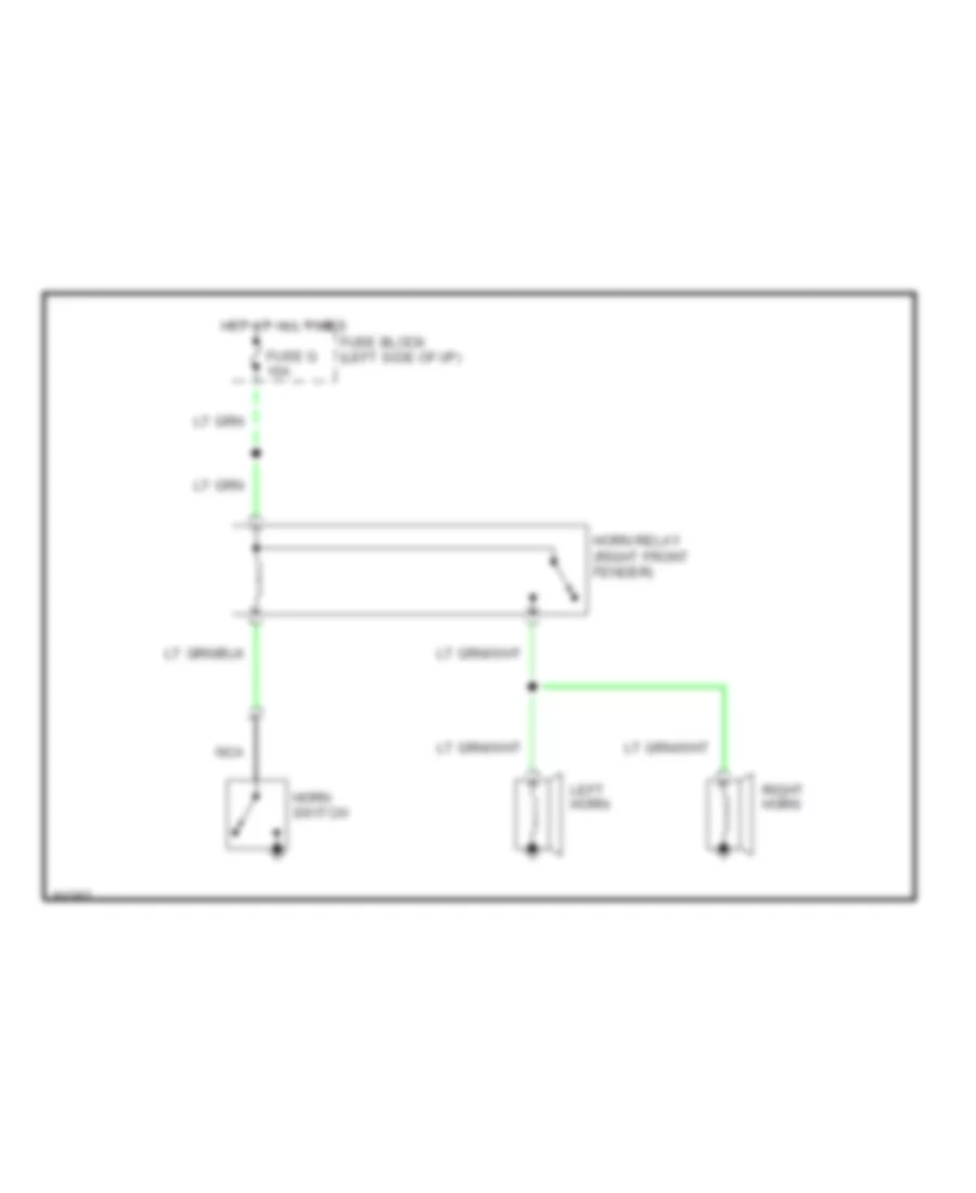 Horn Wiring Diagram for Nissan Pickup 1995
