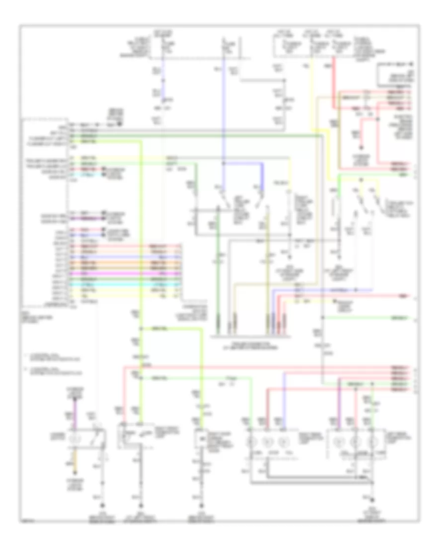 Exterior Lamps  Trailer Connector Wiring Diagram 1 of 2 for Nissan Titan PRO 4X 2013