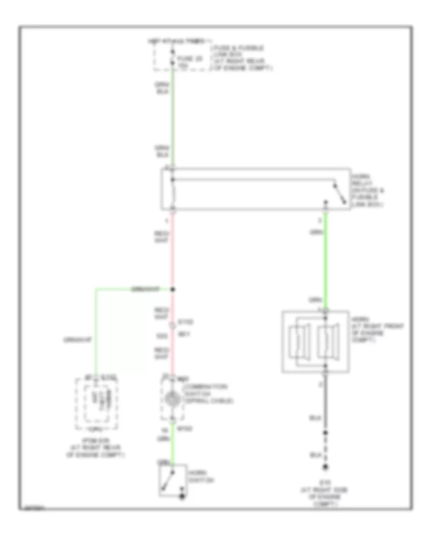 Horn Wiring Diagram for Nissan Titan PRO-4X 2013
