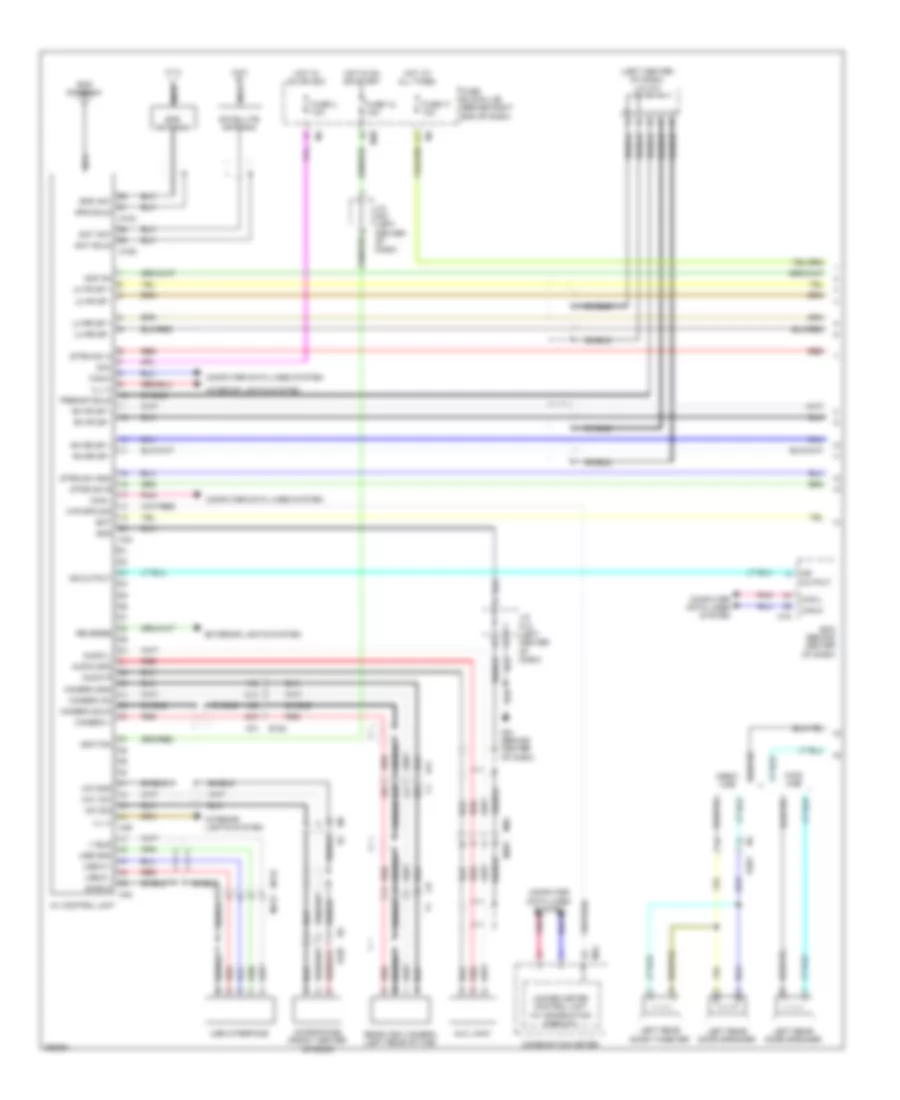 Premium Radio Wiring Diagram, with Navigation (1 of 2) for Nissan Titan PRO-4X 2013