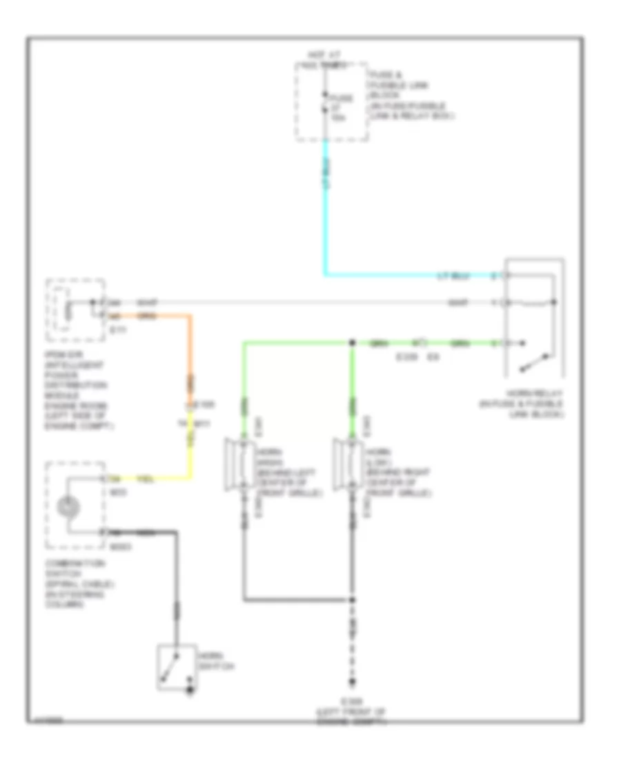 Horn Wiring Diagram for Nissan Murano CrossCabriolet 2014