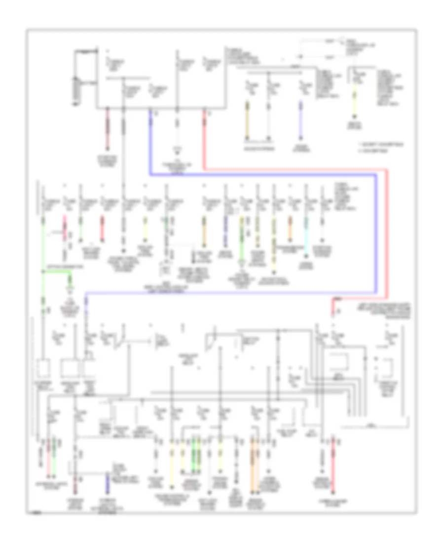 Power Distribution Wiring Diagram 1 of 2 for Nissan Murano CrossCabriolet 2014