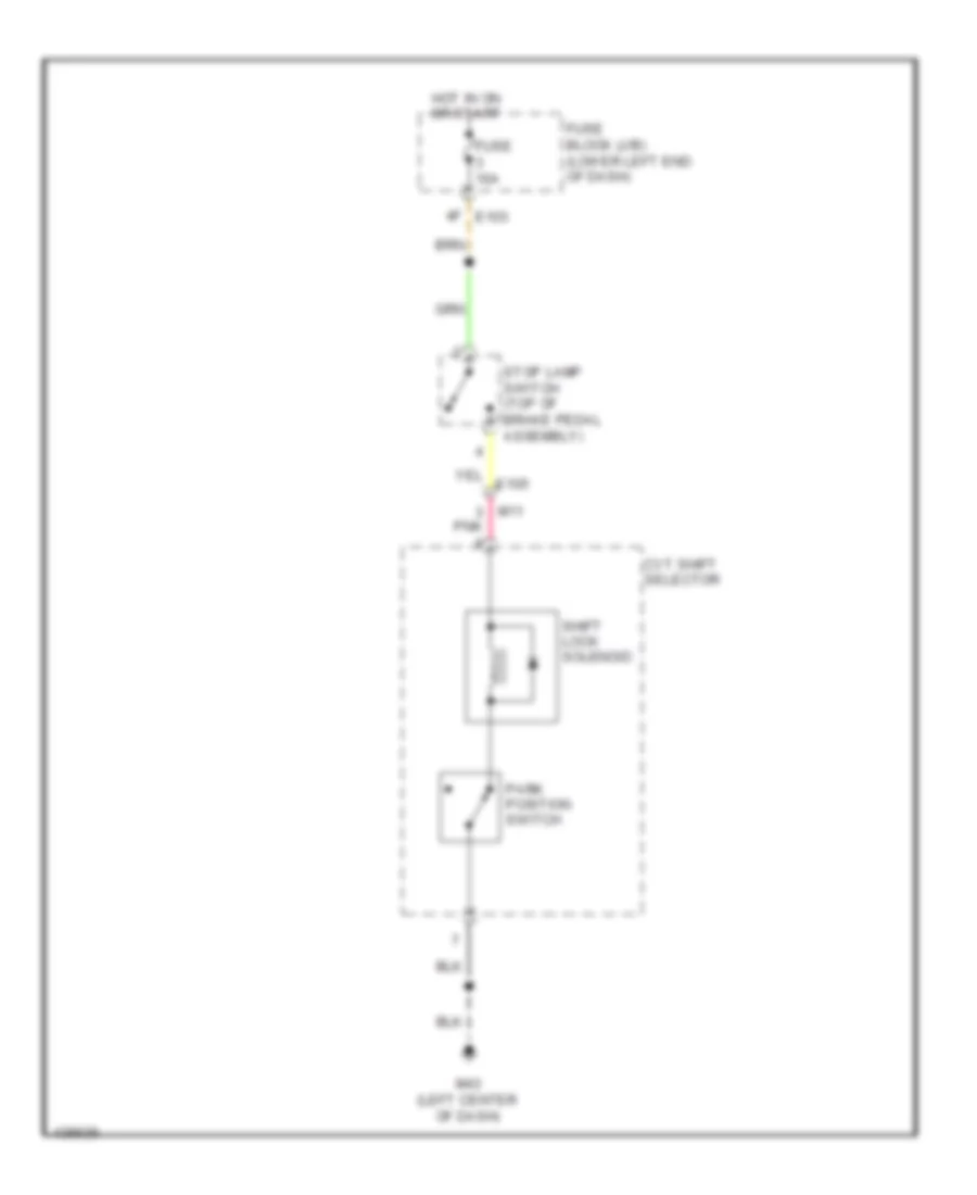 Shift Interlock Wiring Diagram for Nissan Murano CrossCabriolet 2014