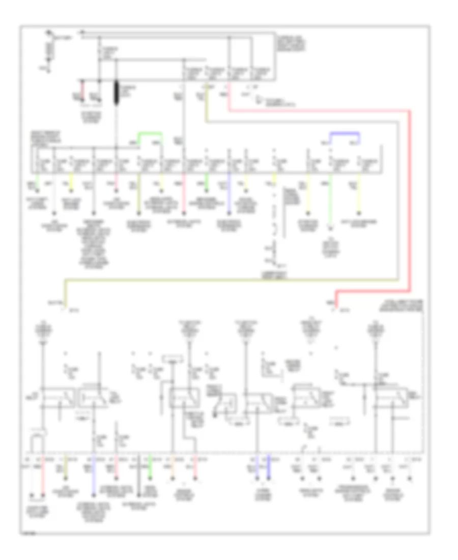 Power Distribution Wiring Diagram 1 of 2 for Nissan Armada LE 2004