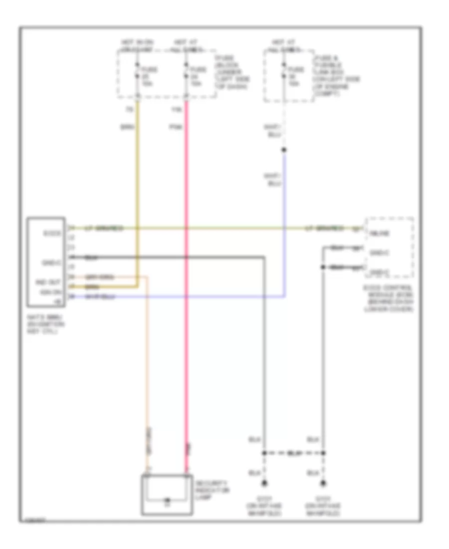 Immobilizer Wiring Diagram (NATS) for Nissan Altima GLE 2000