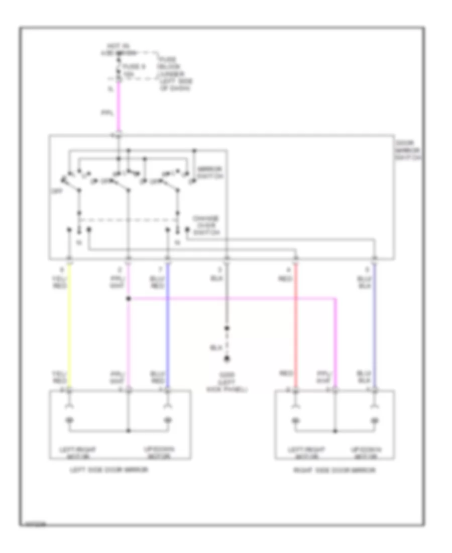 Power Mirror Wiring Diagram for Nissan Altima GLE 2000