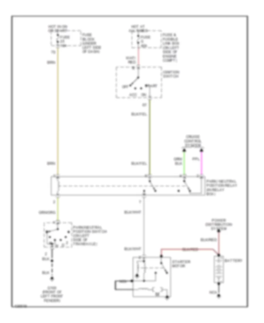 Starting Wiring Diagram, AT for Nissan Altima GLE 2000
