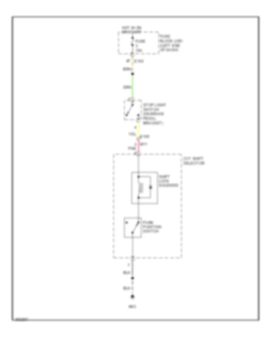 Shift Interlock Wiring Diagram for Nissan Murano CrossCabriolet 2011