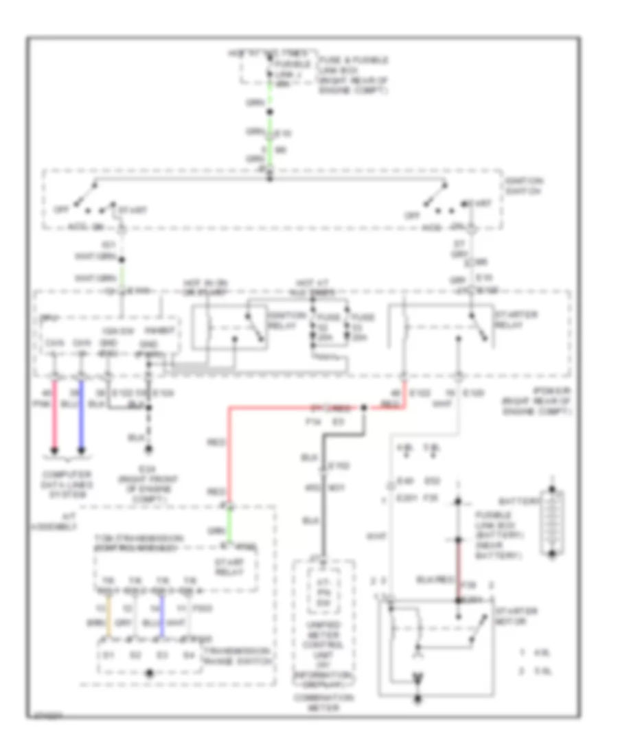 Starting Wiring Diagram for Nissan Pathfinder SV 2012