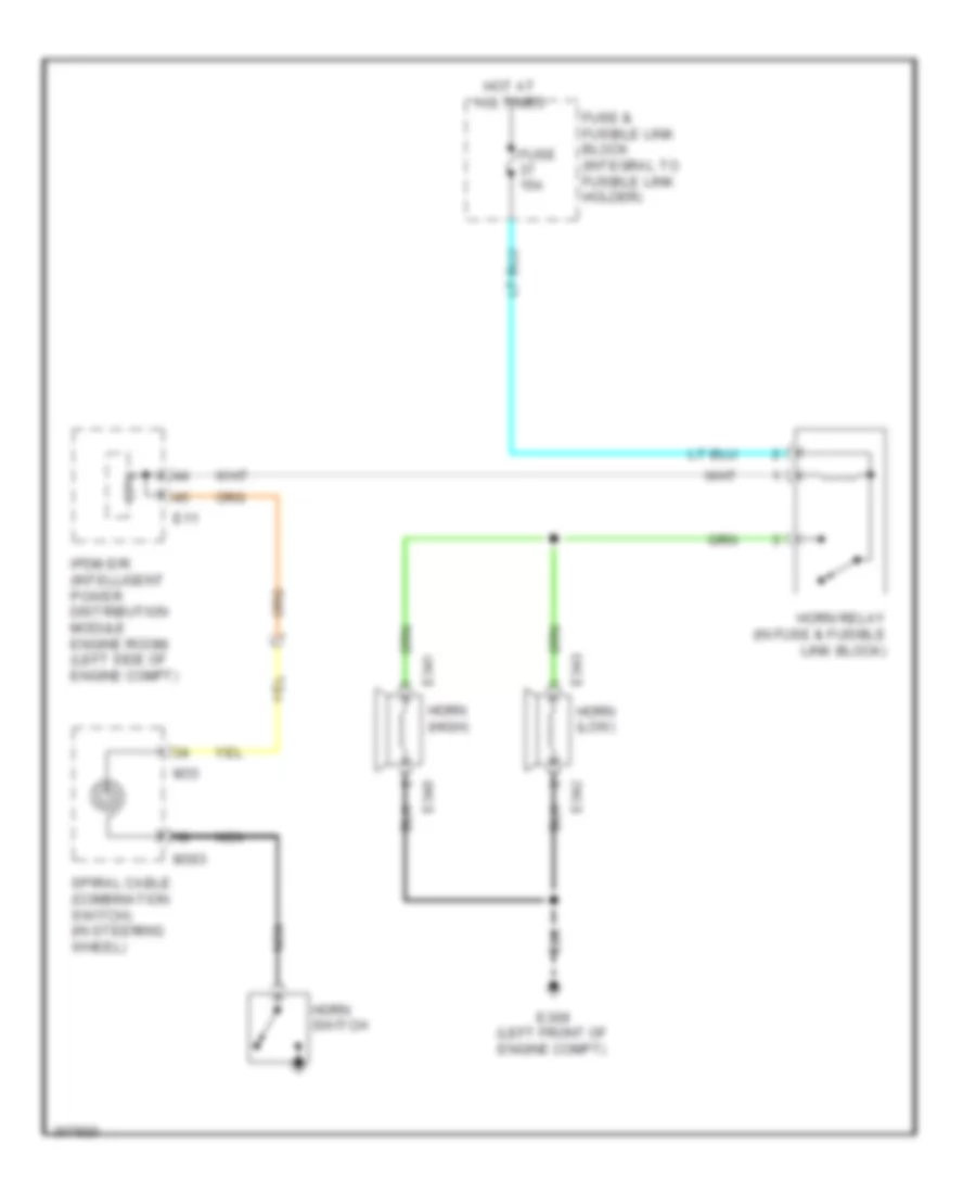 Horn Wiring Diagram for Nissan Murano LE 2009