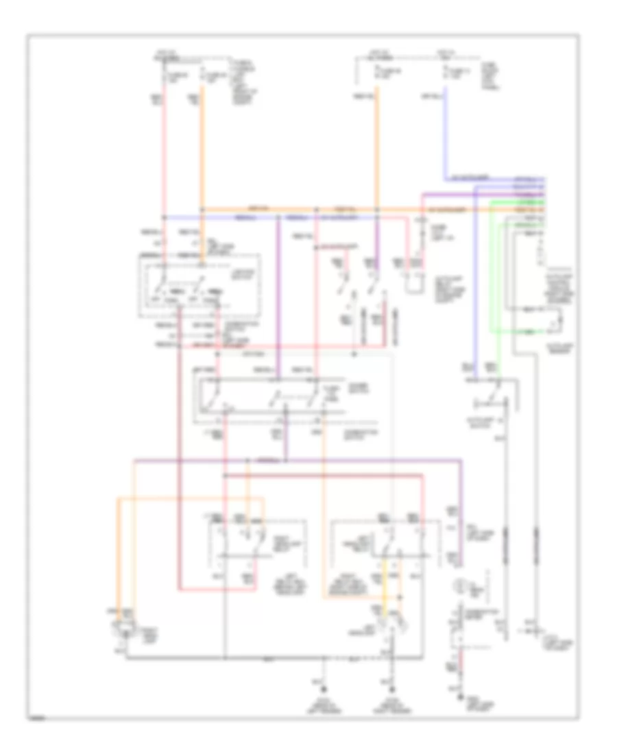 Headlight Wiring Diagram, without DRL for Nissan Pickup SE 1995
