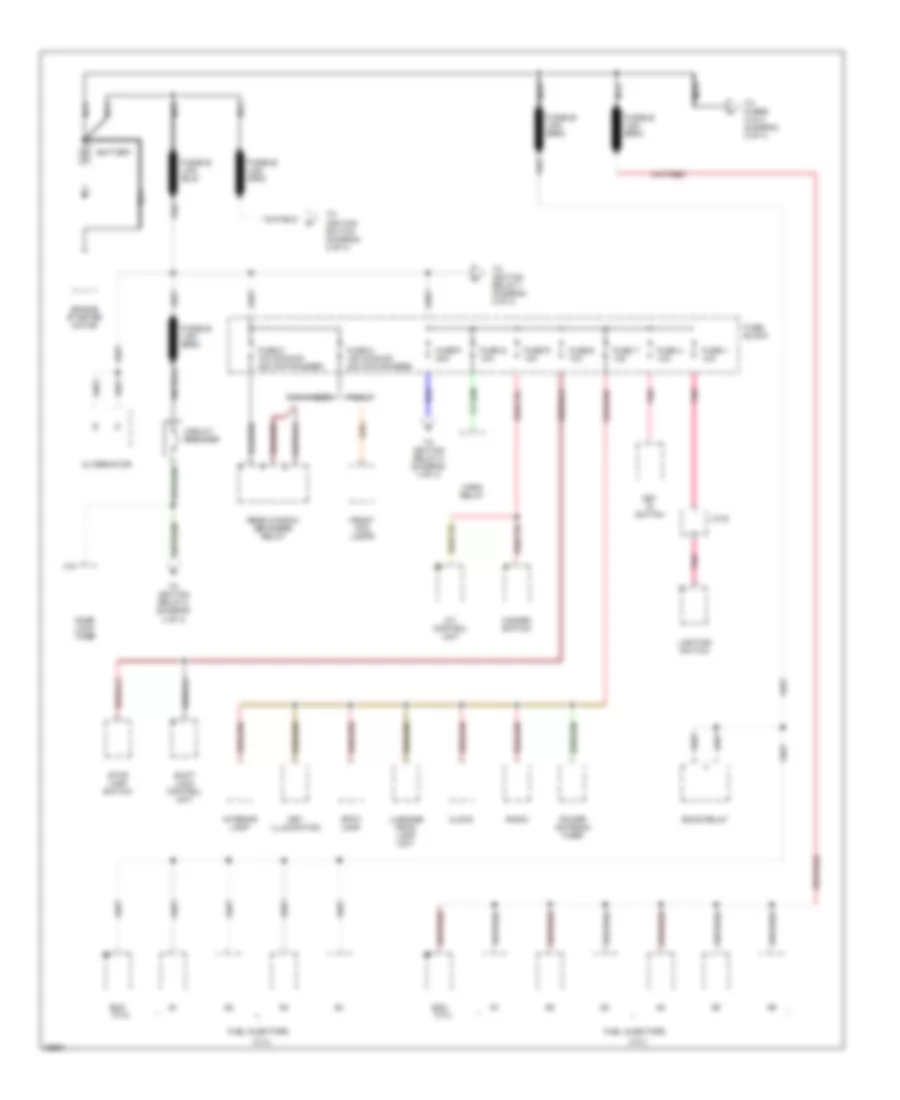 Power Distribution Wiring Diagram 1 of 4 for Nissan Pickup SE 1995