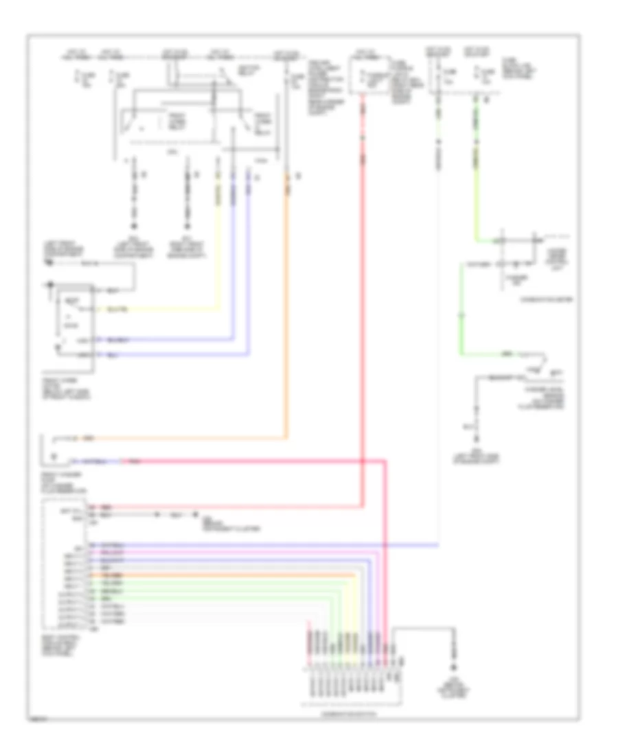 Электросхема передних стеклоочистителей дворников и омывателя лобового стекла для Nissan 350Z 2007