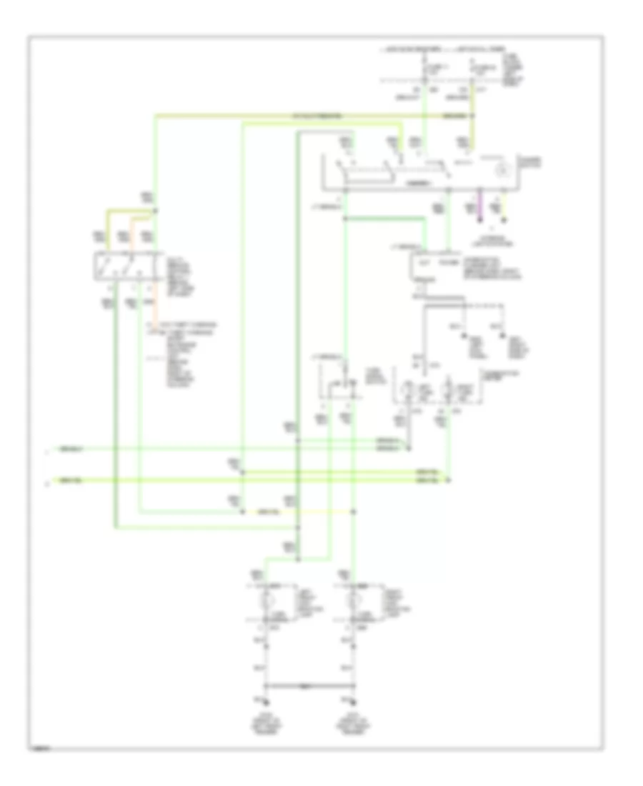 Exterior Lamps Wiring Diagram 2 of 2 for Nissan Altima GXE 2000