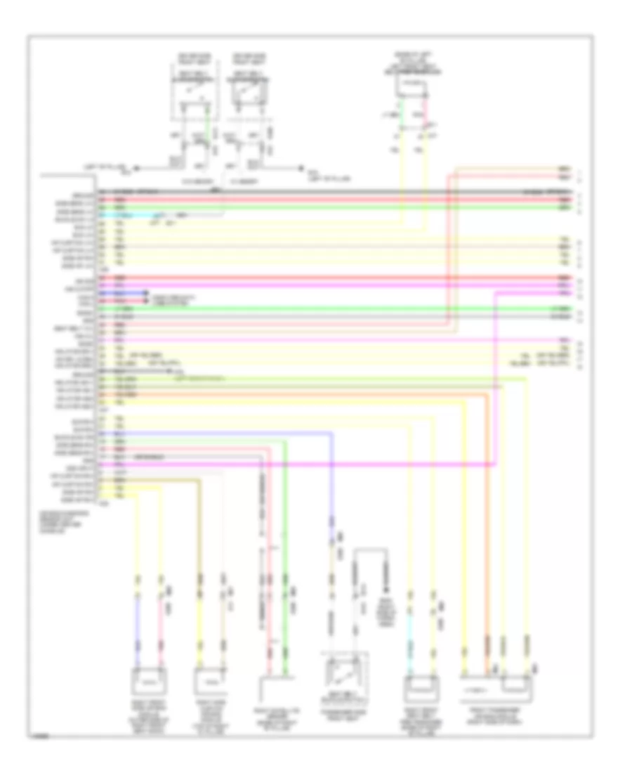 Supplemental Restraints Wiring Diagram, Except Convertible (1 of 2) for Nissan Murano LE 2014