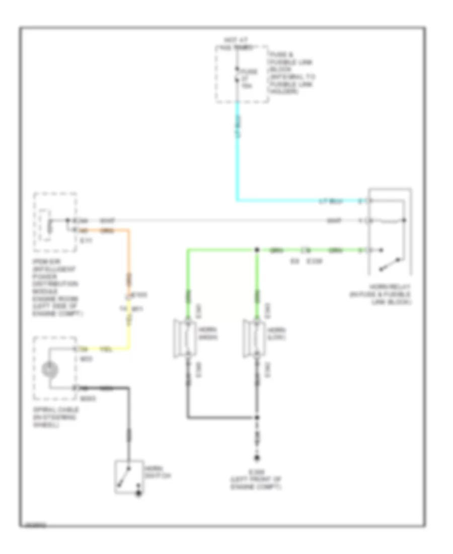 Horn Wiring Diagram for Nissan Murano LE 2011