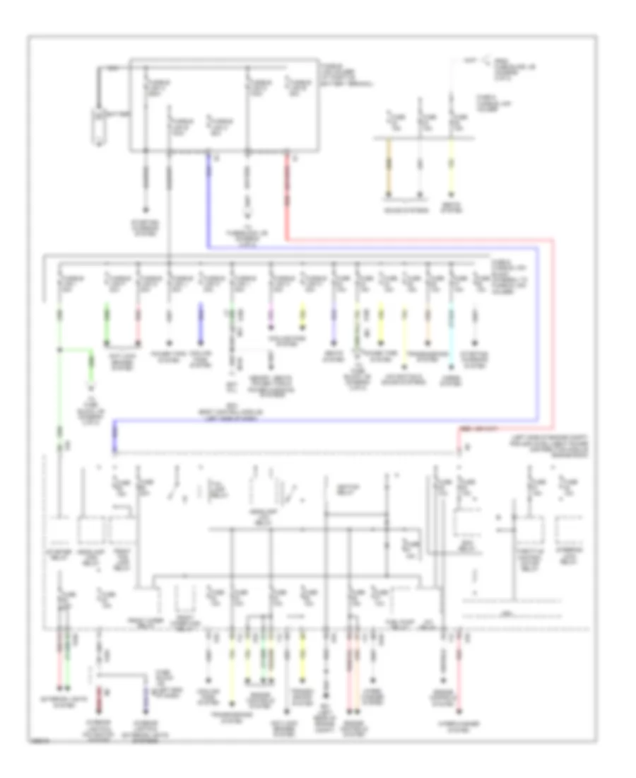 Power Distribution Wiring Diagram 1 of 2 for Nissan Murano LE 2011