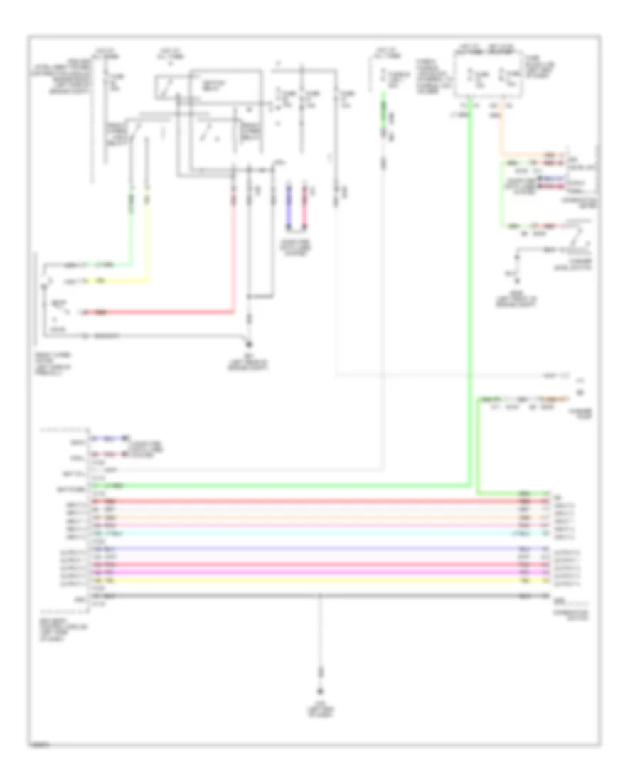 Электросхема стеклоочистителя, дворников и омывателя для Nissan Murano LE 2011
