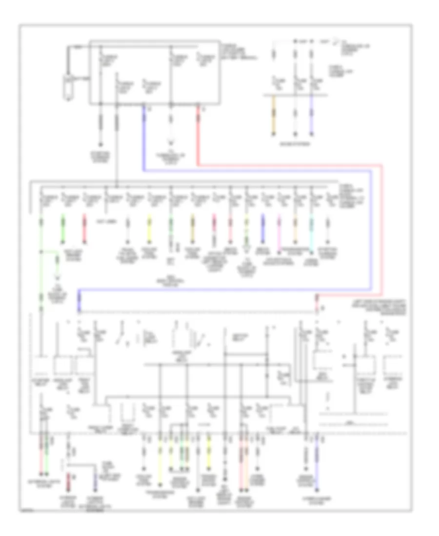 Power Distribution Wiring Diagram 1 of 2 for Nissan Murano S 2009