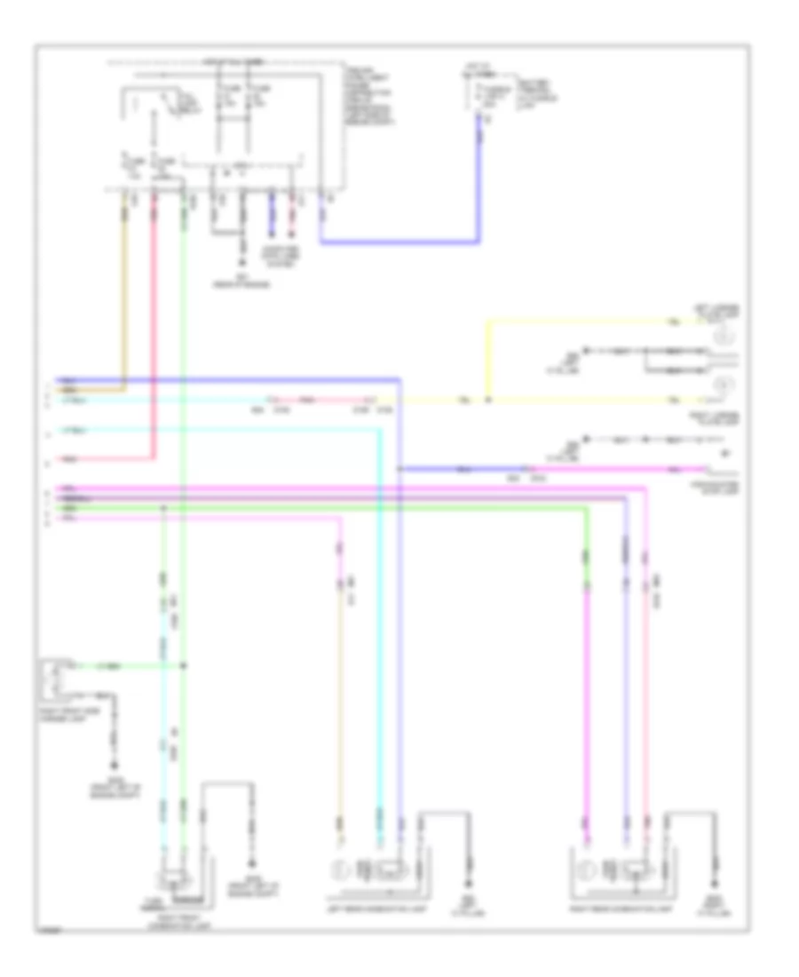 Exterior Lamps Wiring Diagram (2 of 2) for Nissan Quest LE 2012