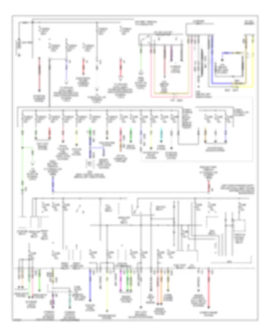 Power Distribution Wiring Diagram 1 of 2 for Nissan Quest LE 2012
