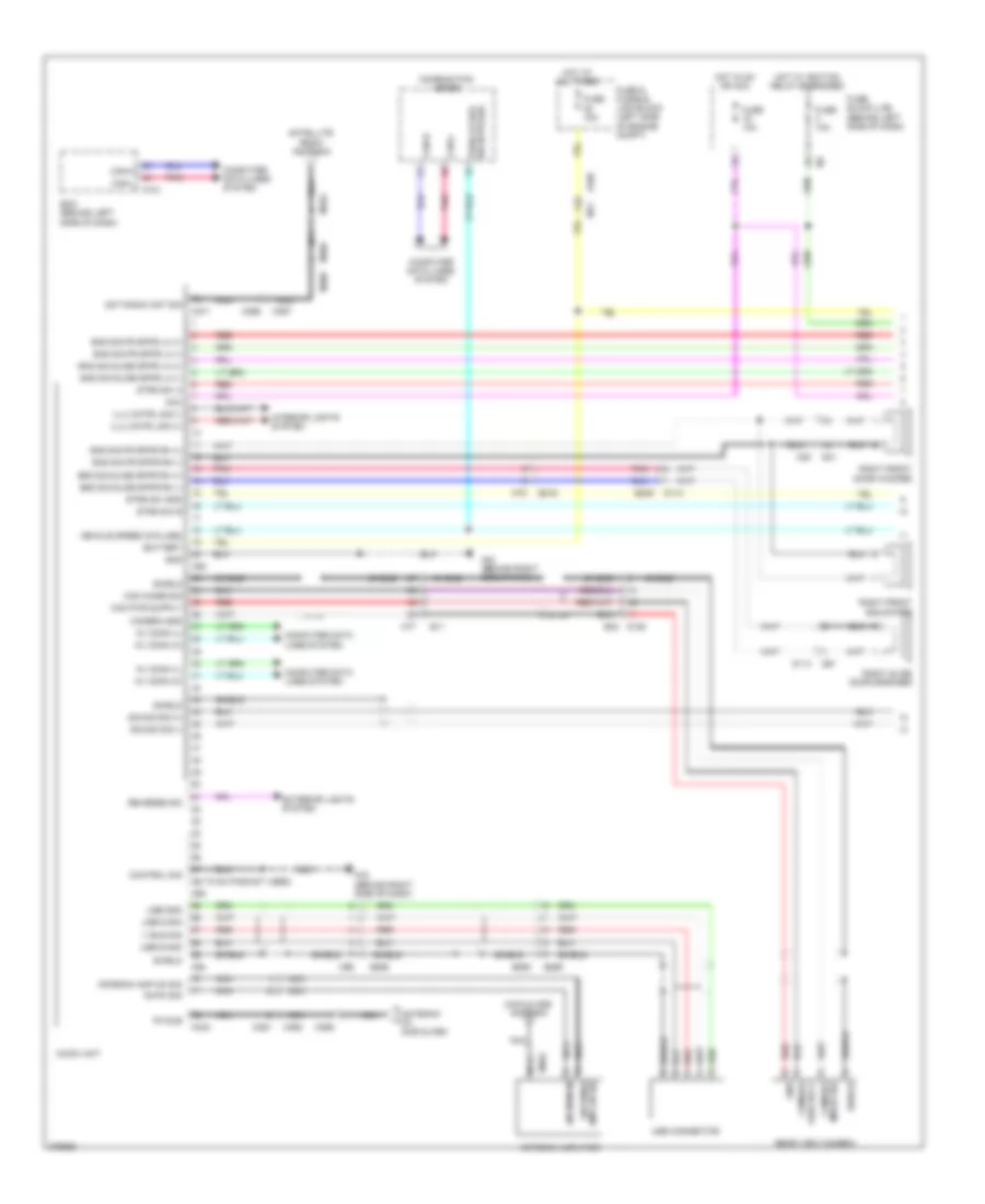 Radio Wiring Diagram, with Display Audio (1 of 2) for Nissan Quest LE 2012