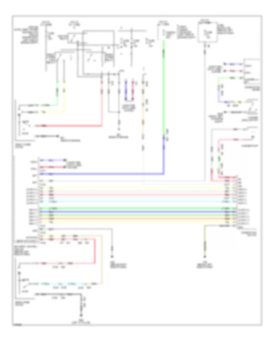 Электросхема стеклоочистителя, дворников и омывателя для Nissan Quest LE 2012