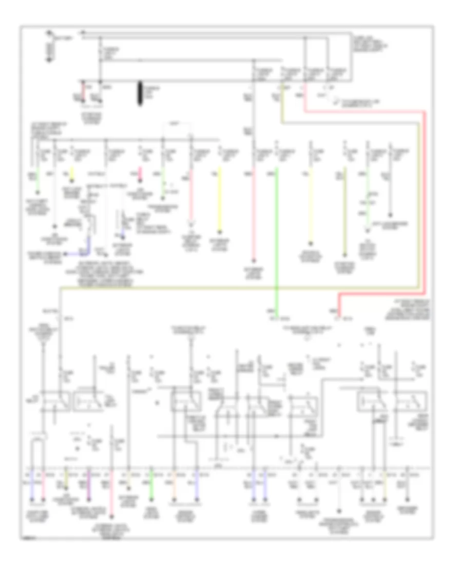 Power Distribution Wiring Diagram 1 of 3 for Nissan Titan SL 2013