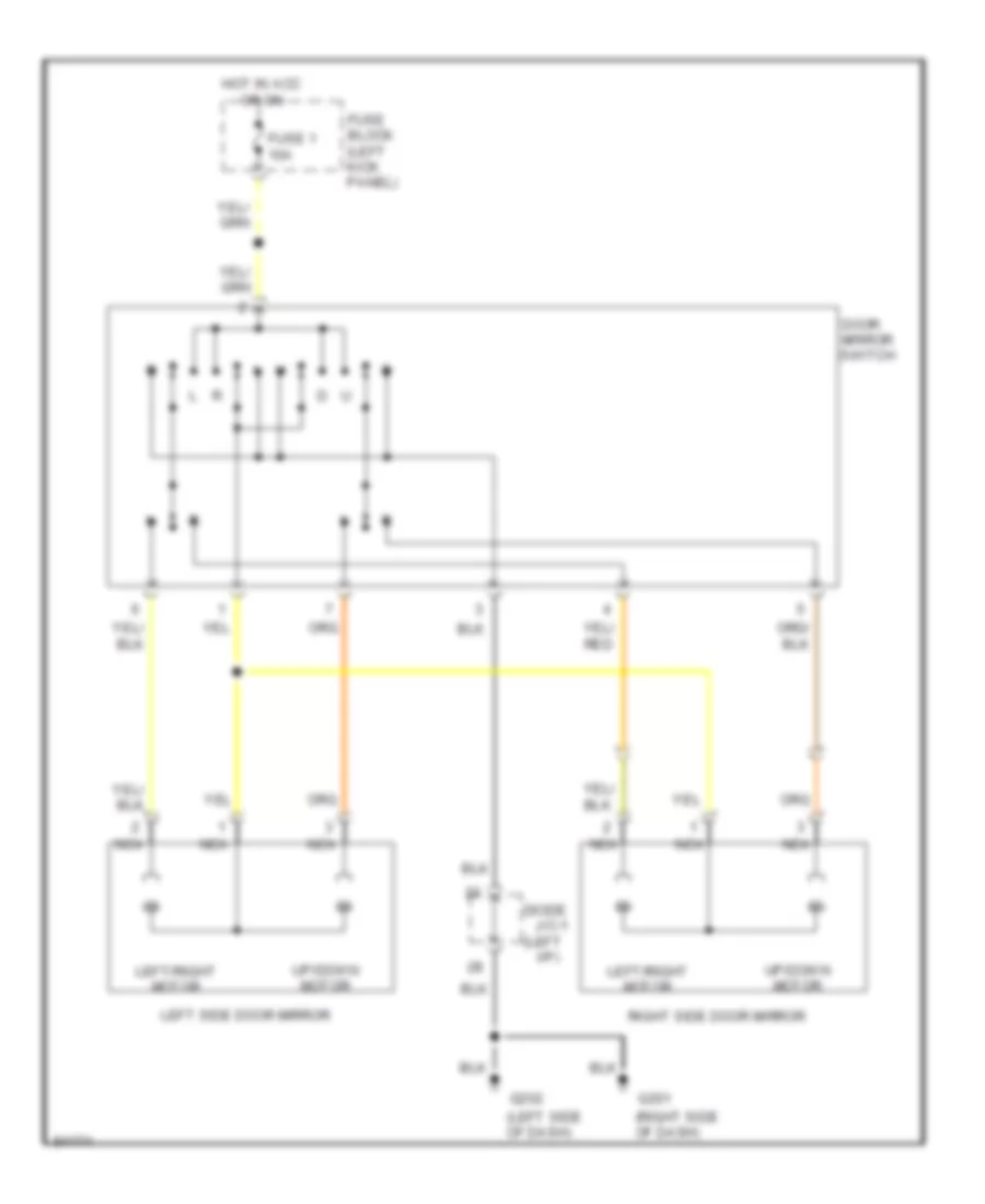 Power Mirror Wiring Diagram for Nissan Quest GXE 1995