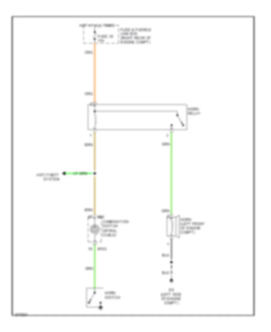 Horn Wiring Diagram for Nissan Pathfinder LE 2009