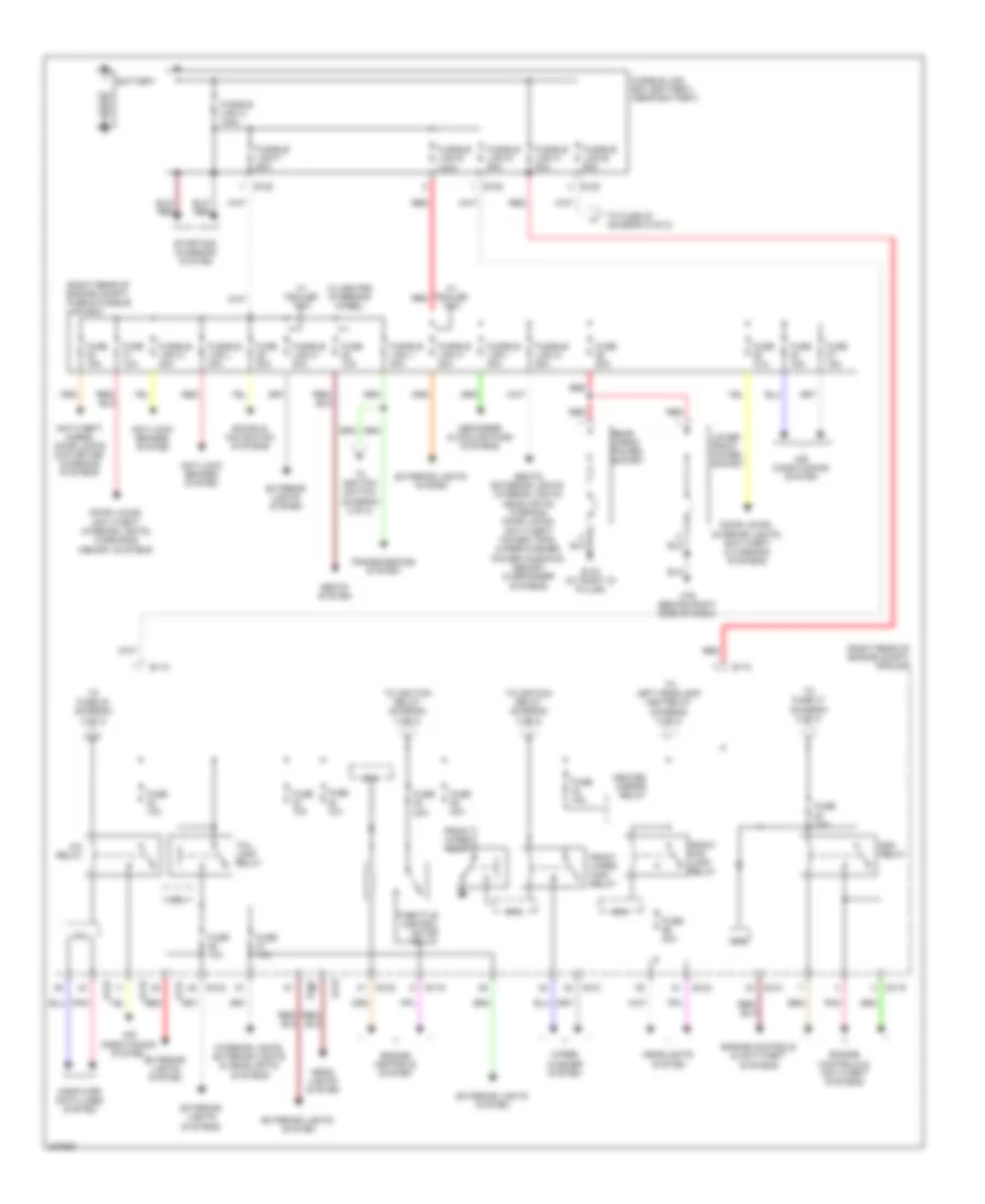 Power Distribution Wiring Diagram 1 of 2 for Nissan Pathfinder LE 2009