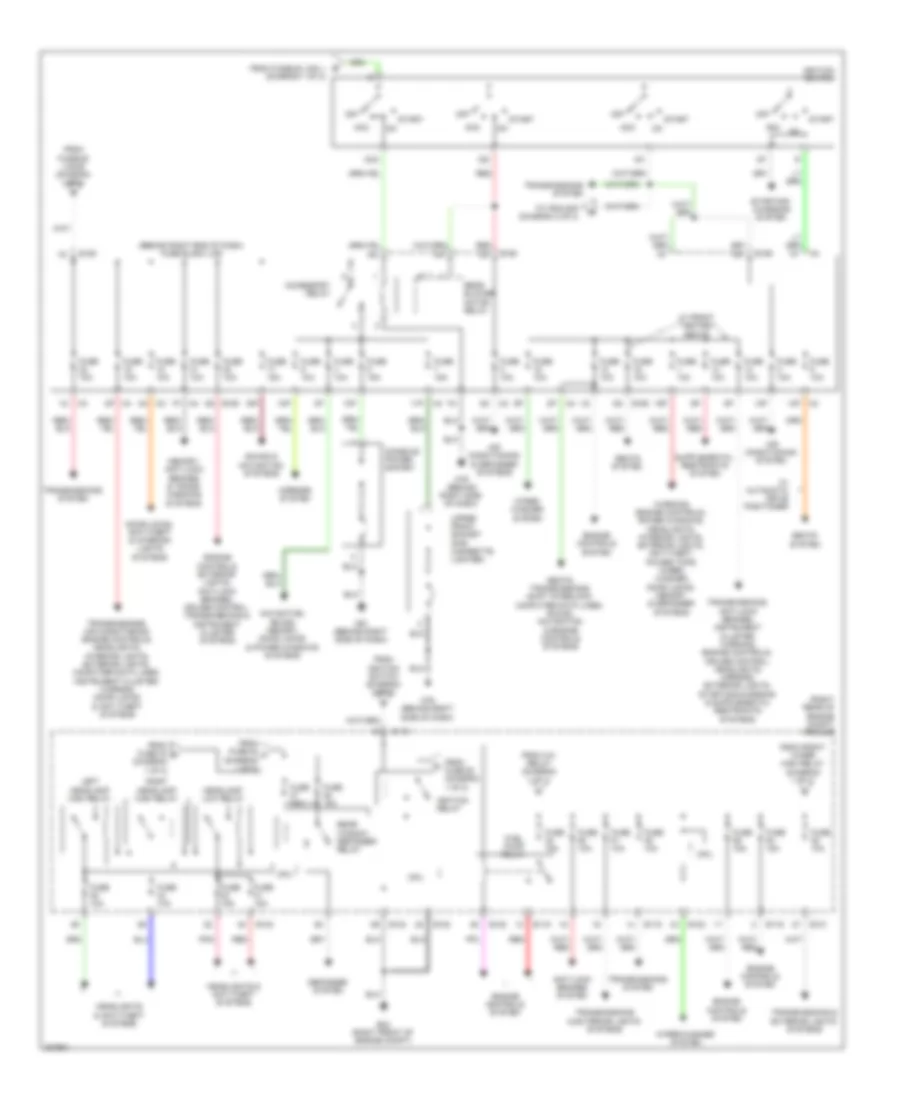 Power Distribution Wiring Diagram 2 of 2 for Nissan Pathfinder LE 2009