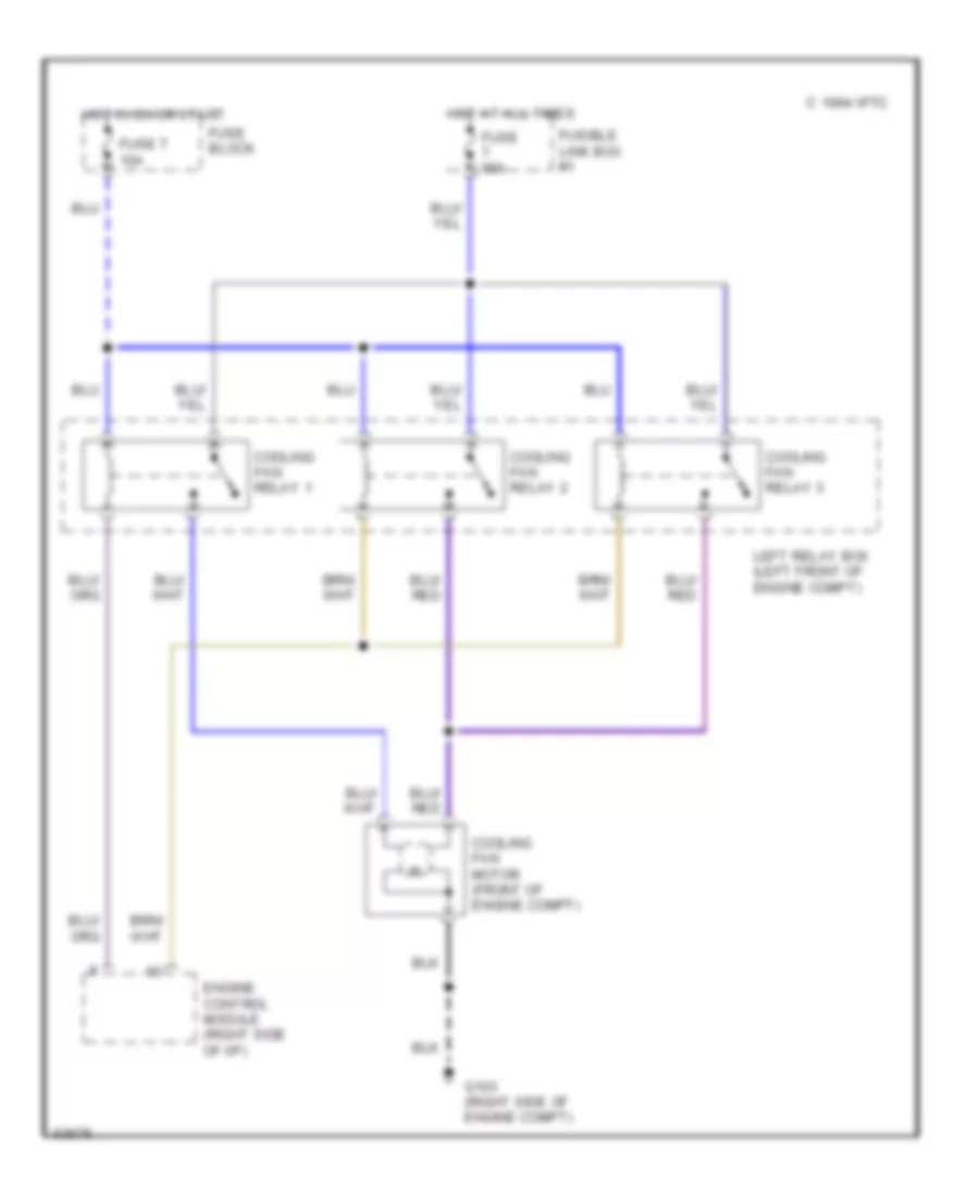Cooling Fan Wiring Diagram for Nissan Quest XE 1995