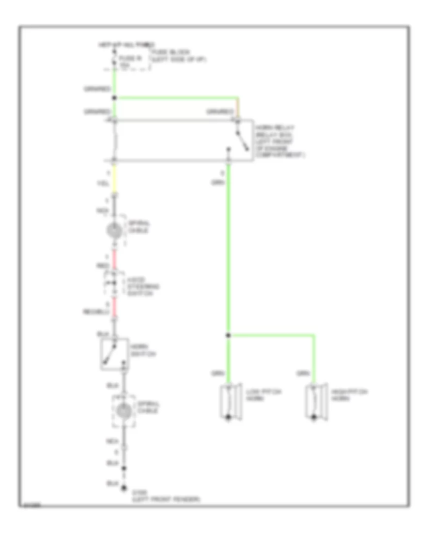 Horn Wiring Diagram for Nissan Quest XE 1995