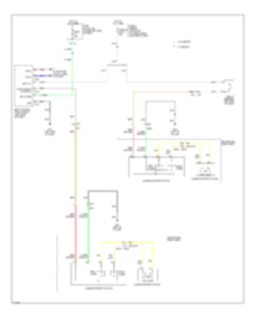 Lumbar Wiring Diagram Except Convertible for Nissan Murano SL 2014