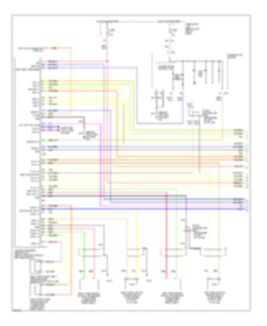Supplemental Restraints Wiring Diagram 1 of 2 for Nissan Altima S 2007