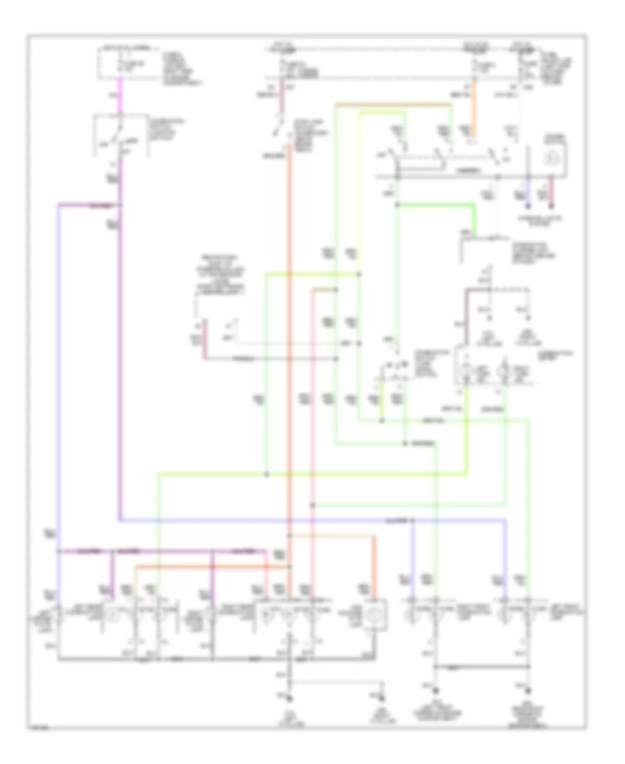 Exterior Lamps Wiring Diagram for Nissan Frontier S C 2004