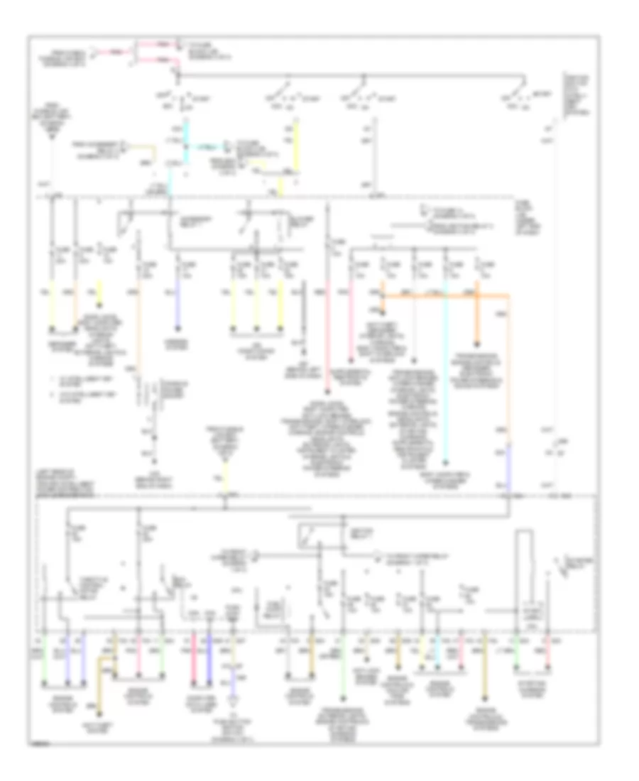 Power Distribution Wiring Diagram (2 of 3) for Nissan Versa S 2013