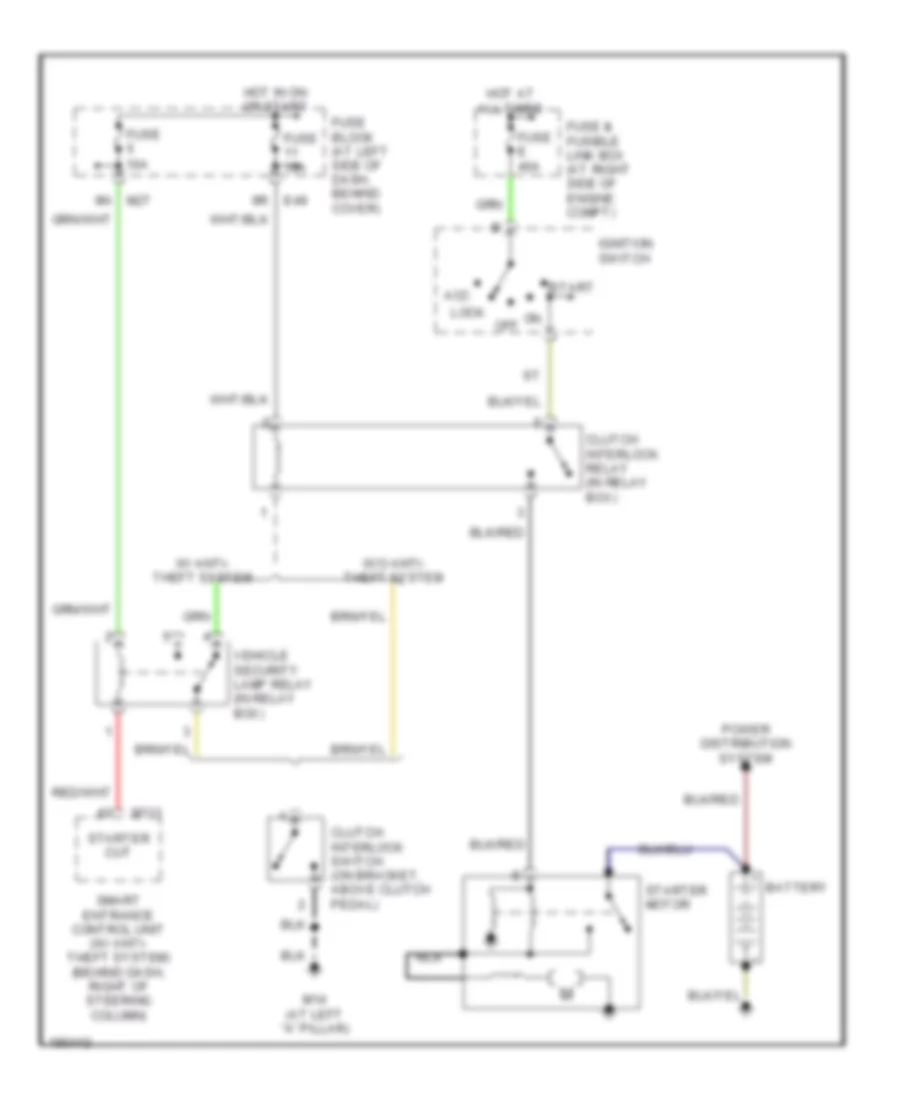 3 3L Starting Wiring Diagram M T for Nissan Frontier SE 2004