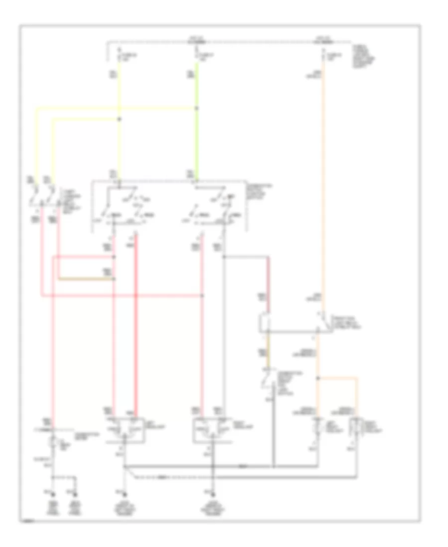 Headlight Wiring Diagram, without DRL for Nissan Frontier SE 2000