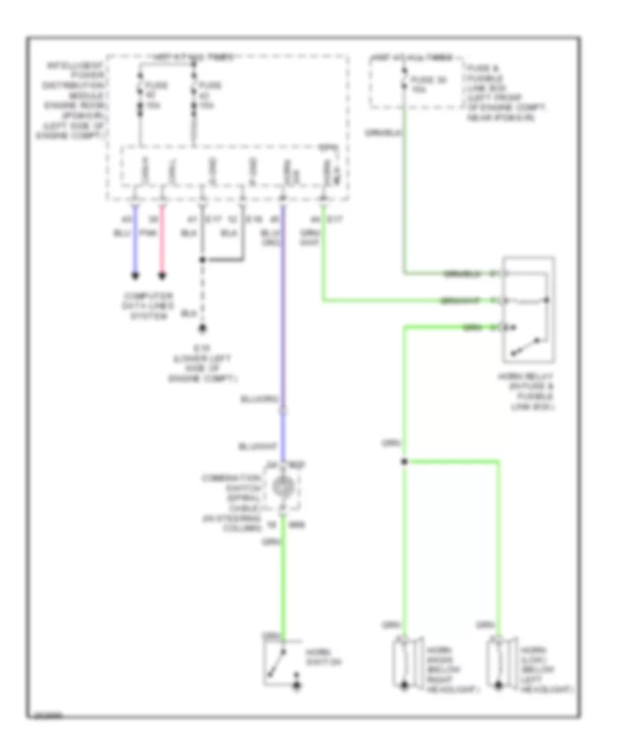 Horn Wiring Diagram for Nissan Altima SL 2007