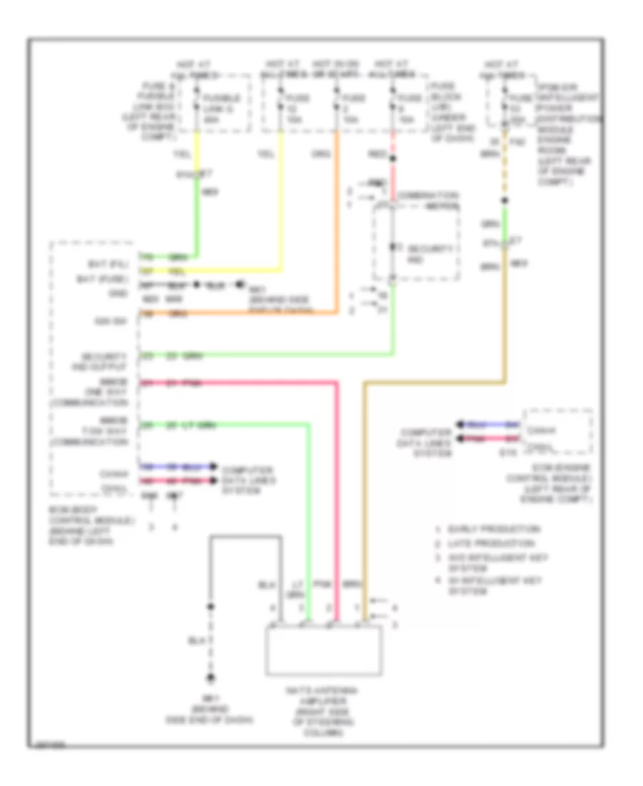Immobilizer Wiring Diagram for Nissan Versa SL 2013