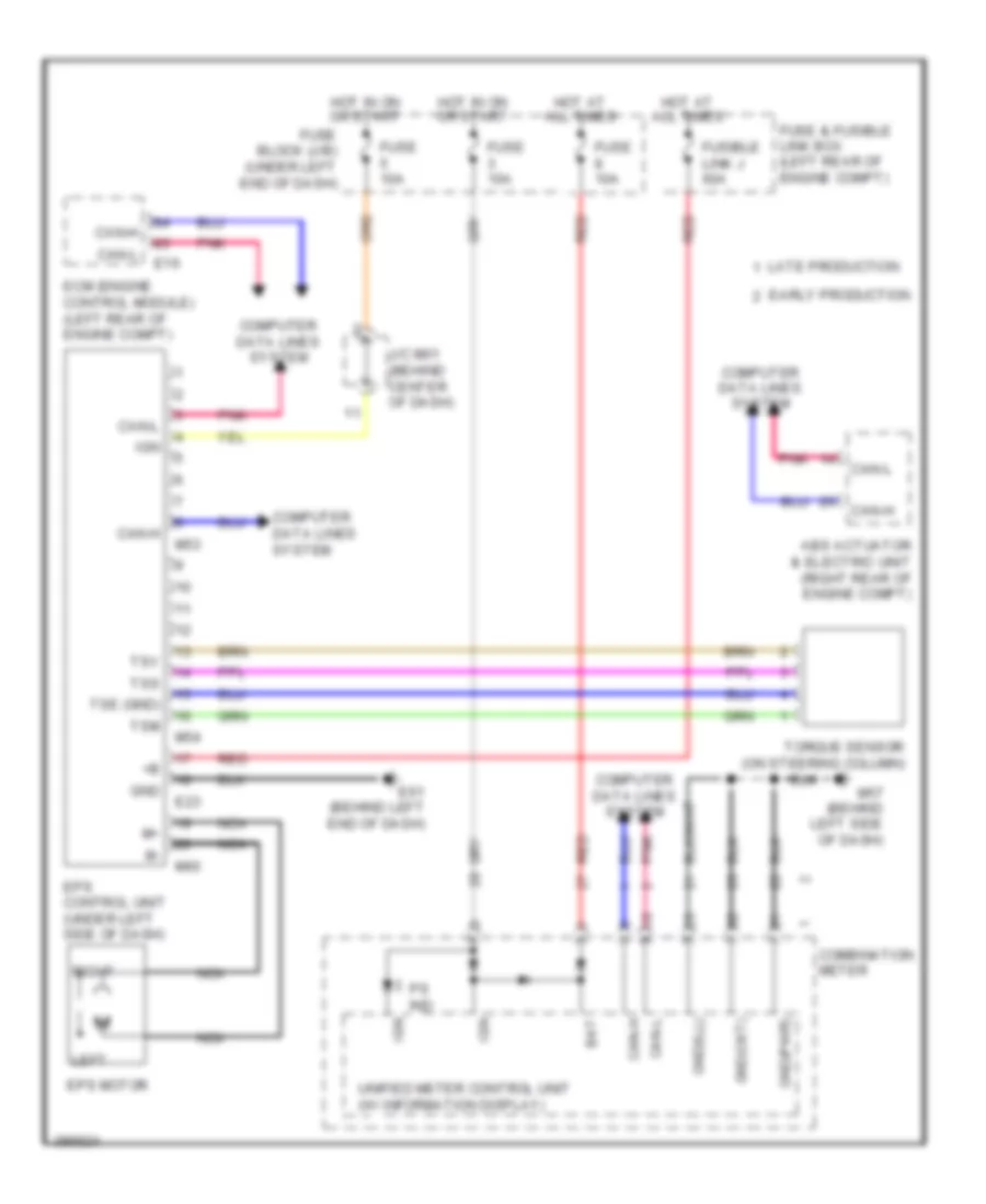 Electronic Power Steering Wiring Diagram for Nissan Versa SL 2013